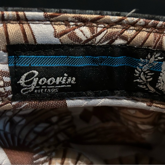 Goorin Bros Gray Print Hat Cap Newsboy Cabbie Golf Mens Small 100% cotton - Picture 10 of 11